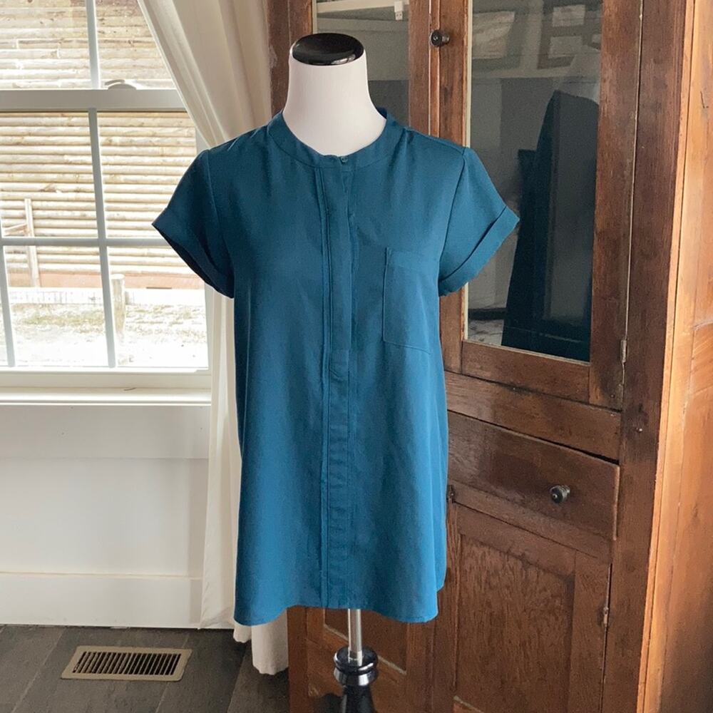 Vera Wang Dark Teal Blouse, Size S